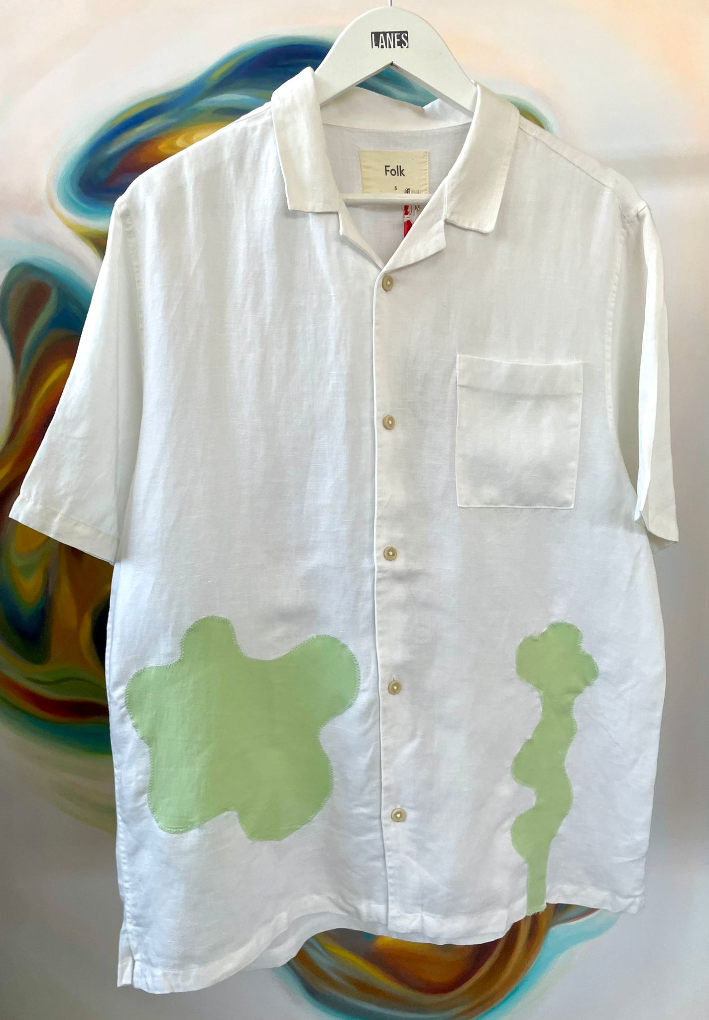 Classic Shirt with Appliqué in green