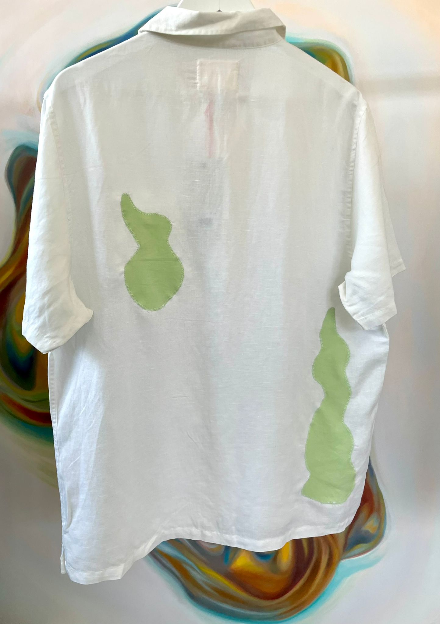 Classic Shirt with Appliqué in green