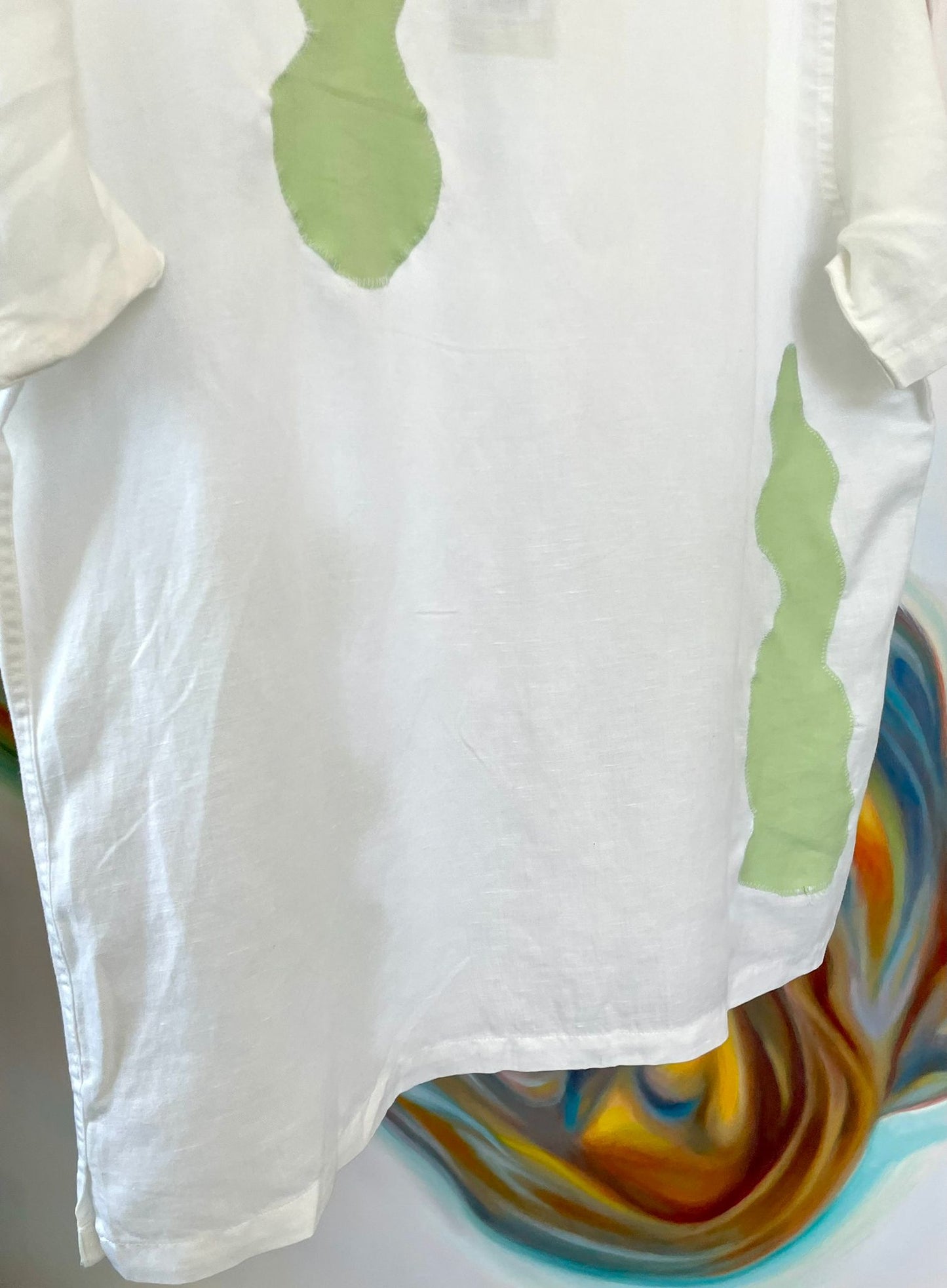 Classic Shirt with Appliqué in green