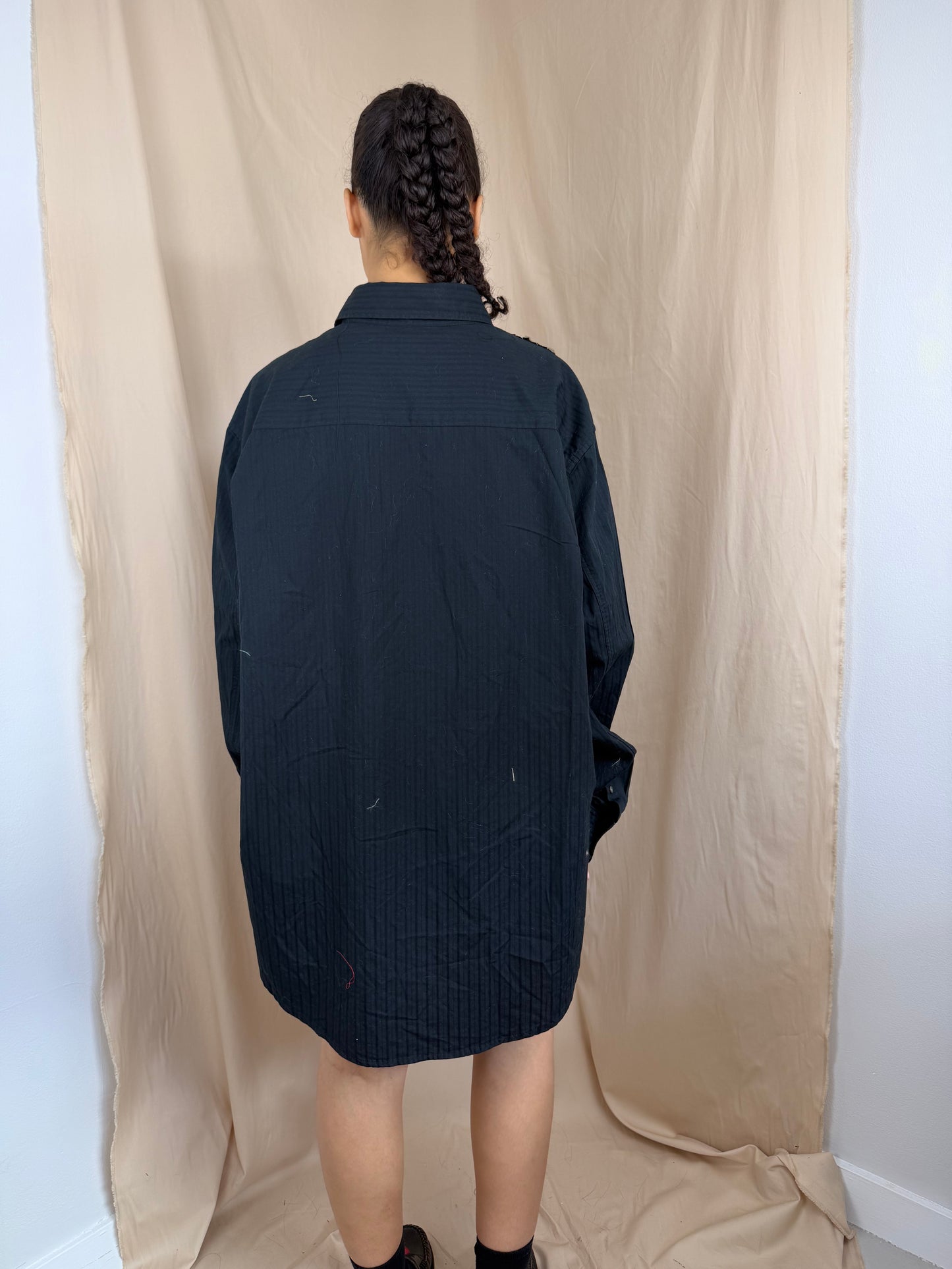 Pleat Fray Detail Shirt