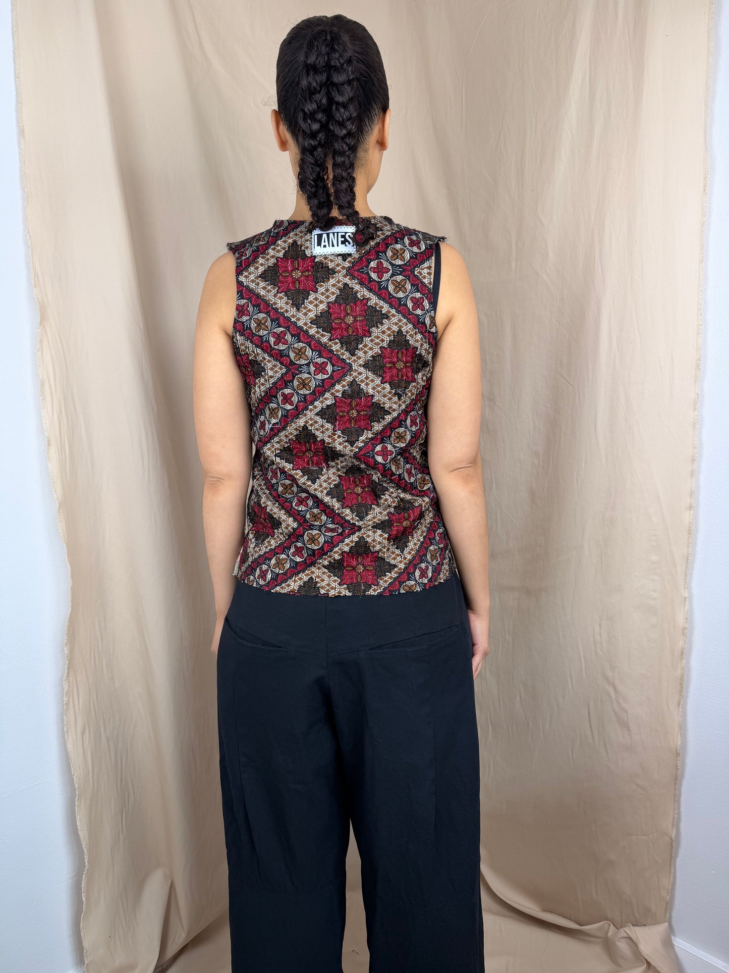 Pleat Fray Zip Up