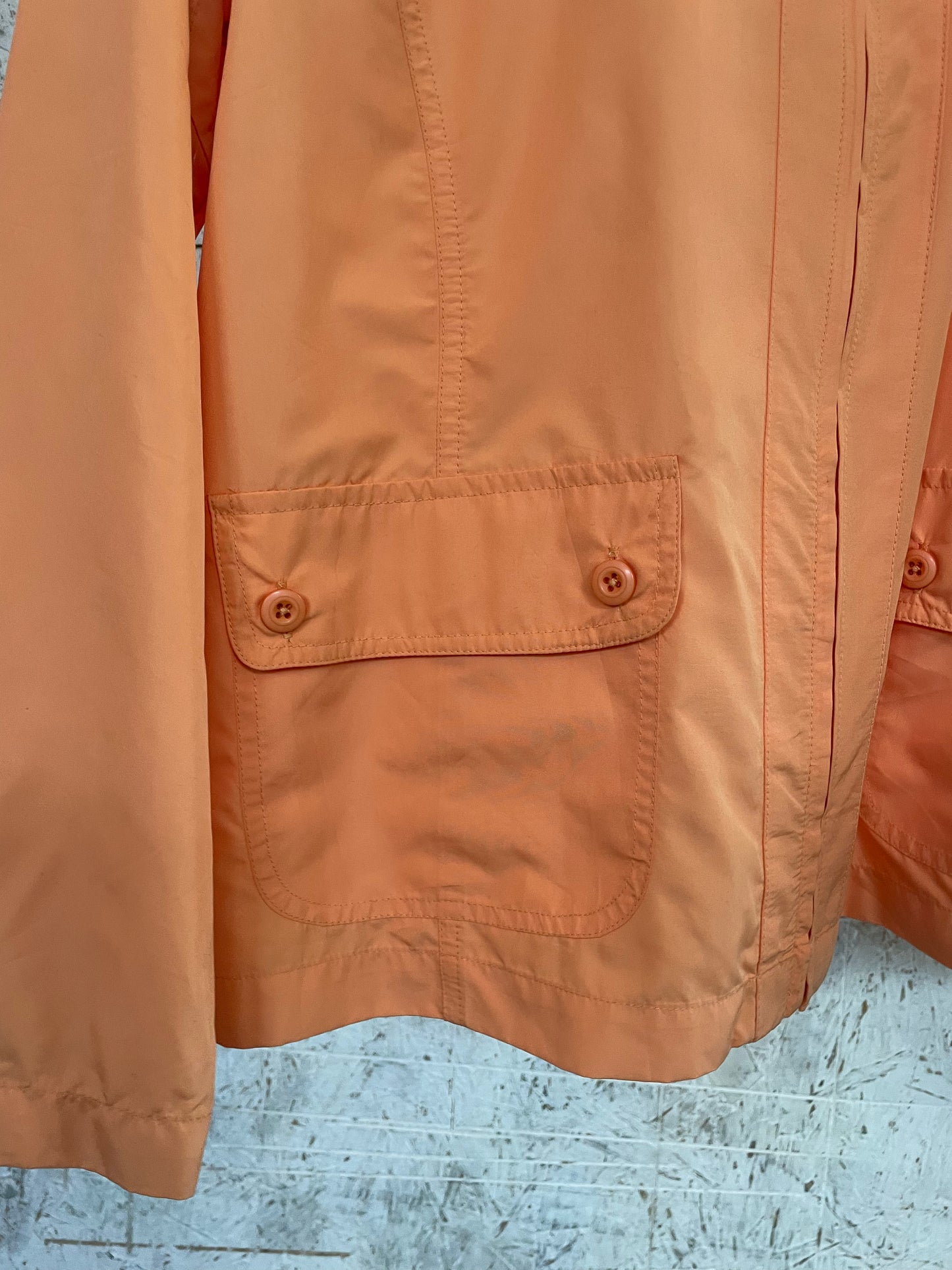 Vintage Orange Windbreaker Jacket with Appliqué Design