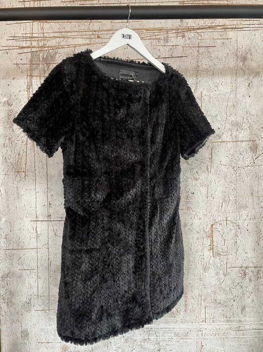 Fluffy Black Dress