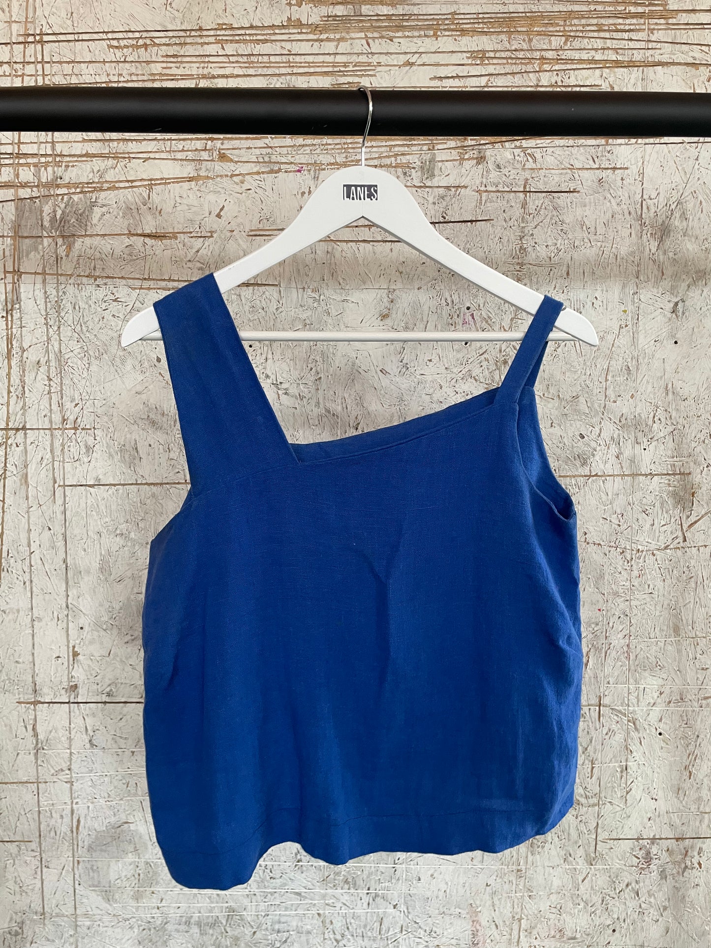 Handmade Cobalt Linen Top