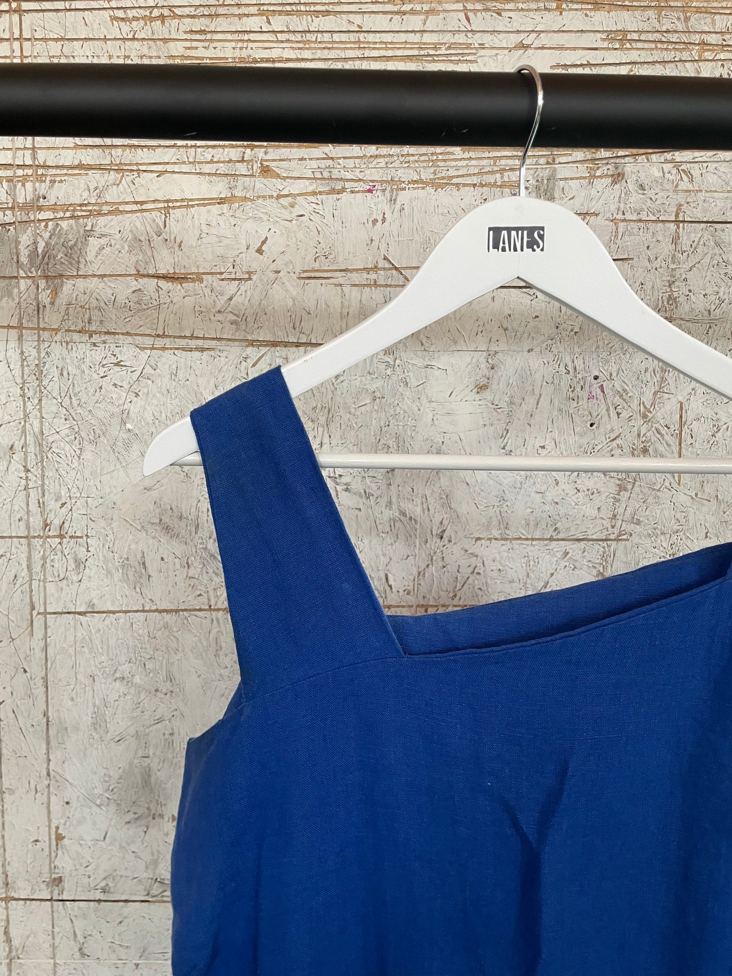 Handmade Cobalt Linen Top