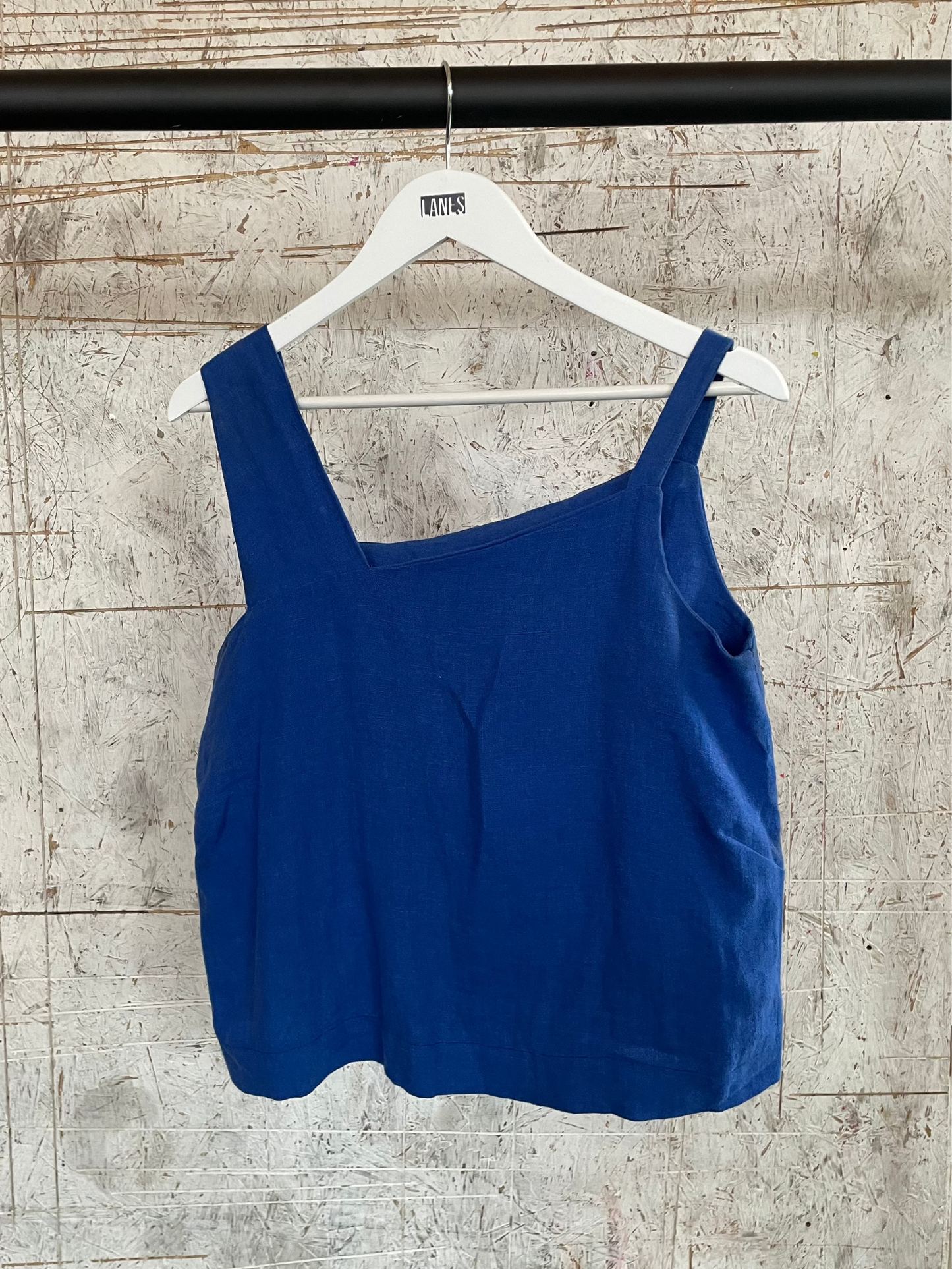 Handmade Cobalt Linen Top