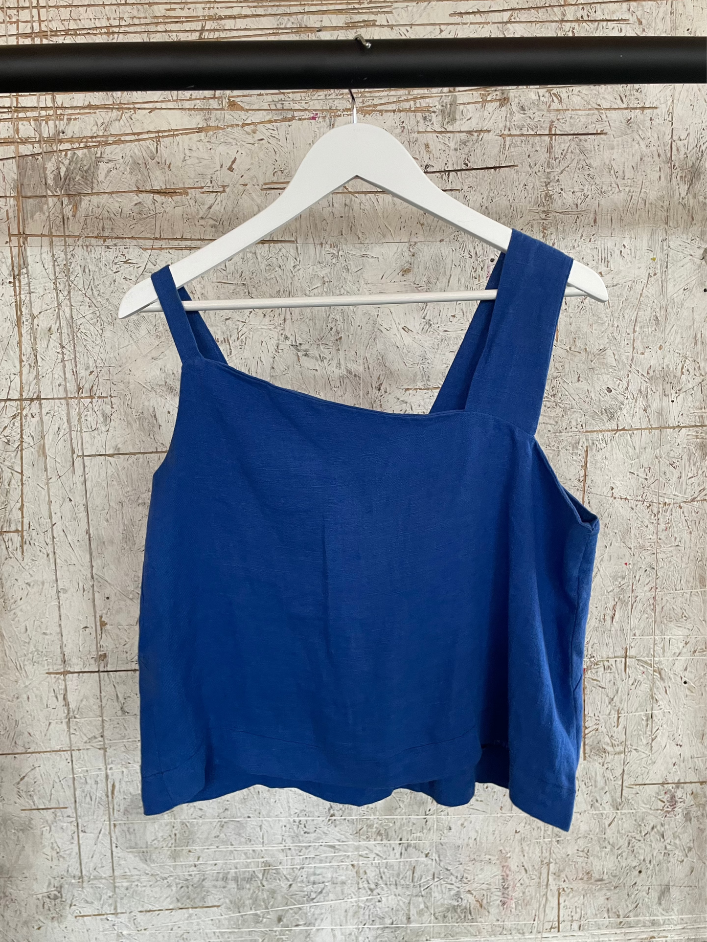 Handmade Cobalt Linen Top