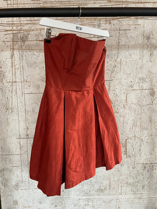 Silk Orange Corset Dress
