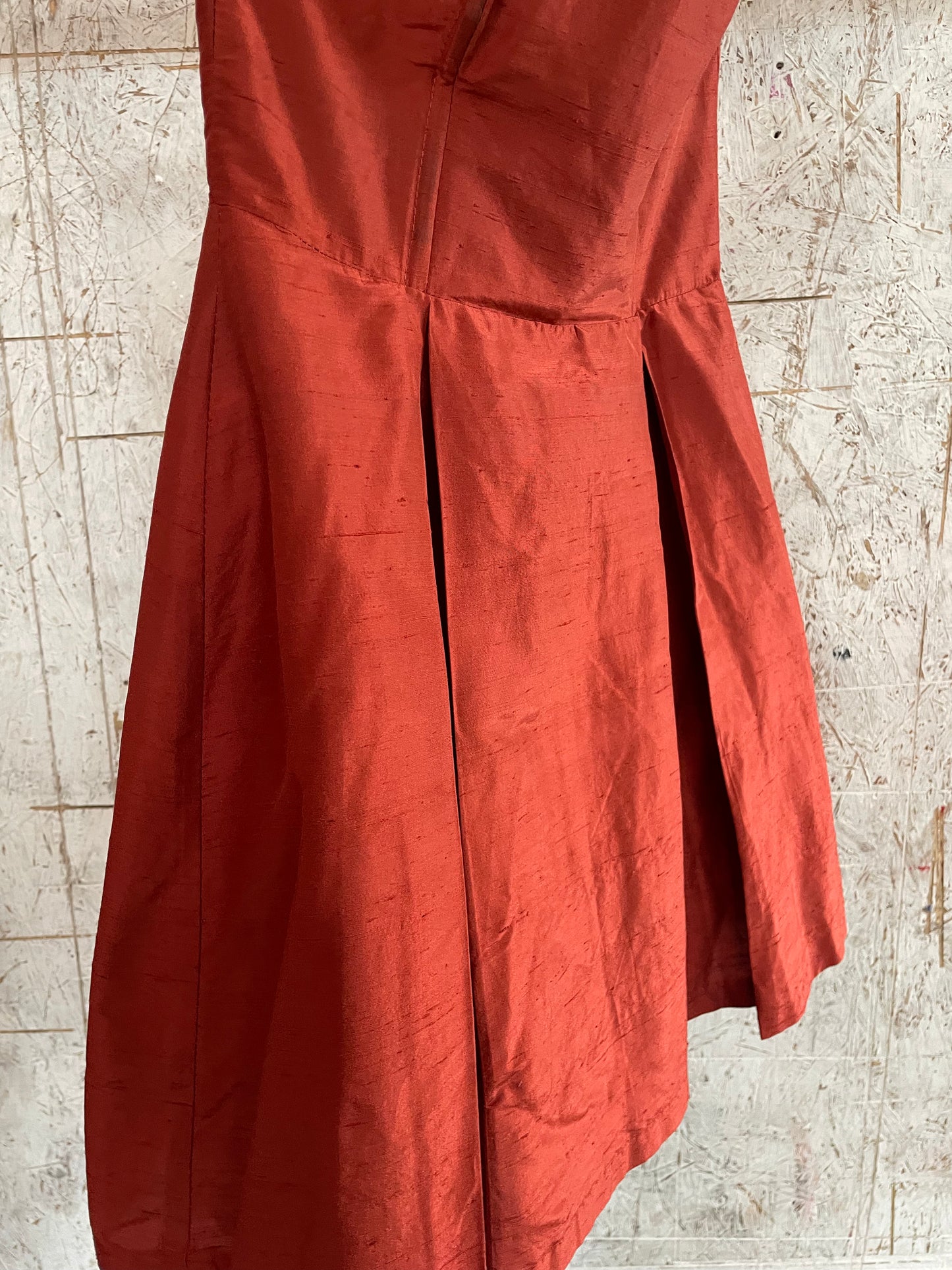 Silk Orange Corset Dress