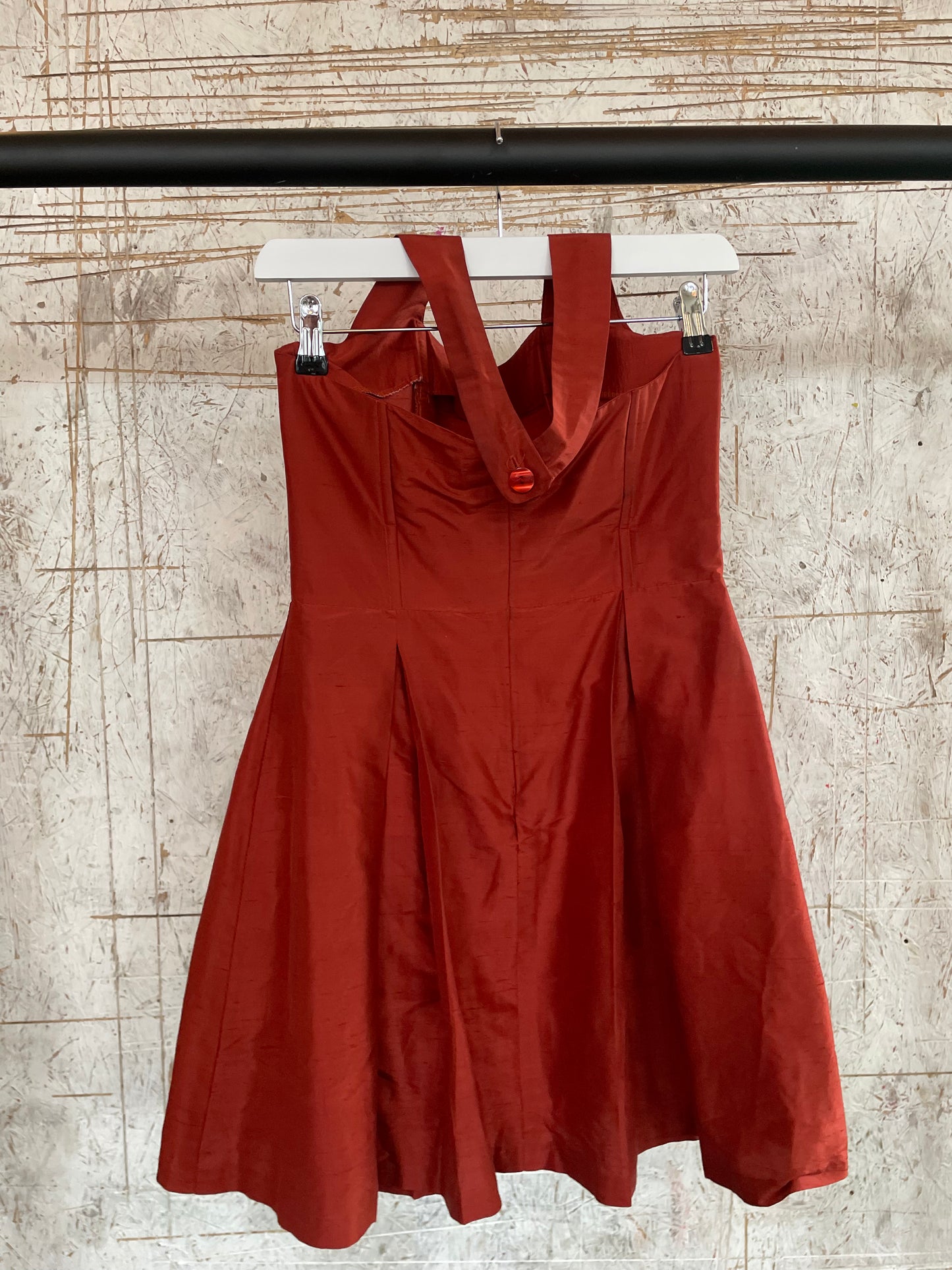 Silk Orange Corset Dress