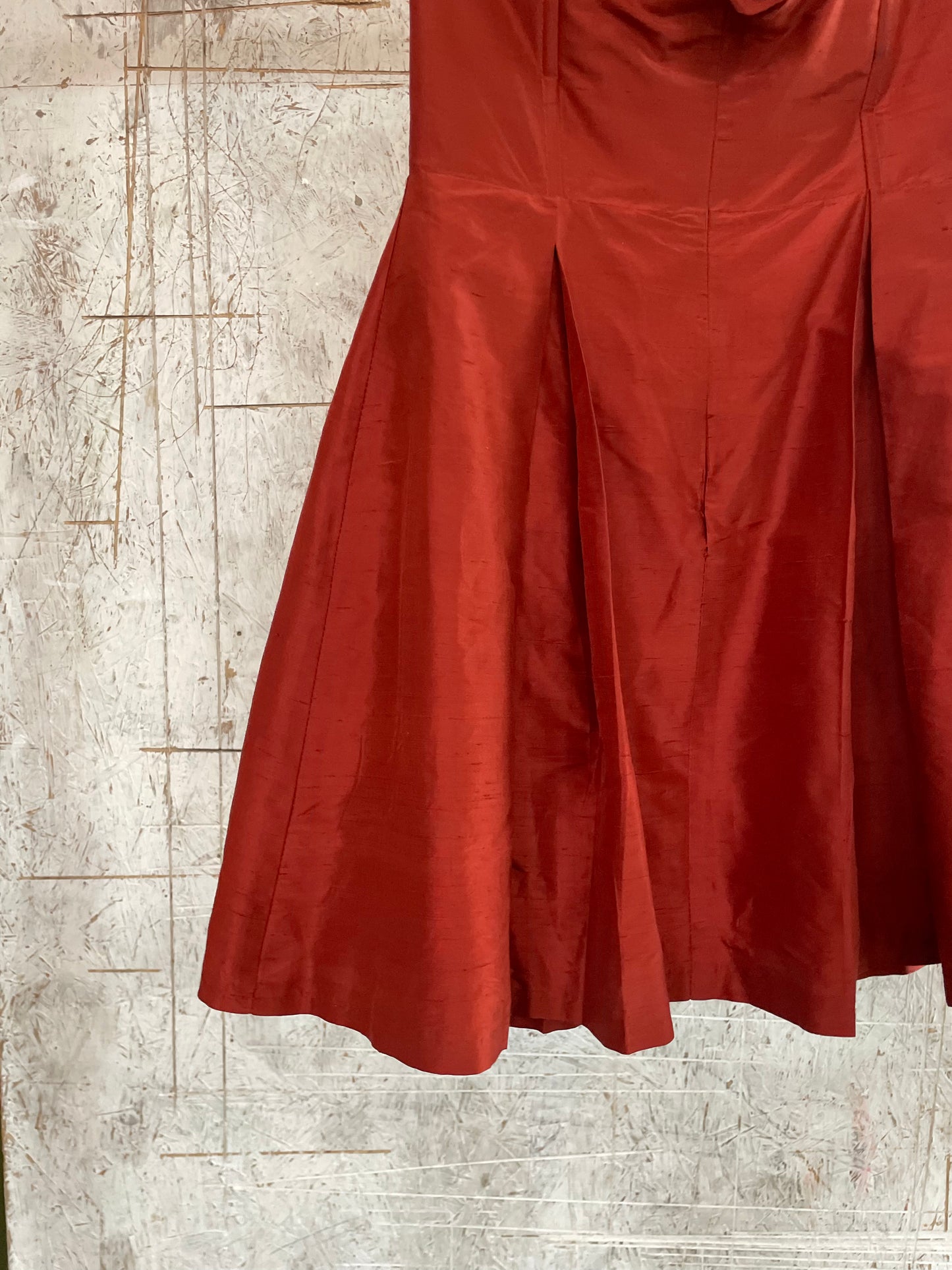 Silk Orange Corset Dress
