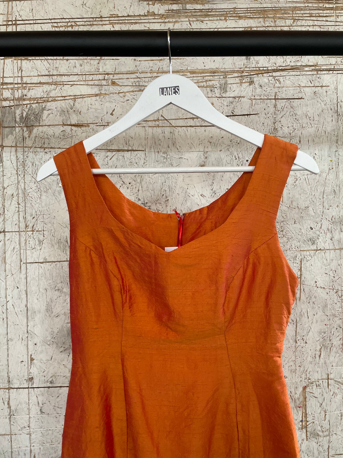 Orange Silk 60s Dress