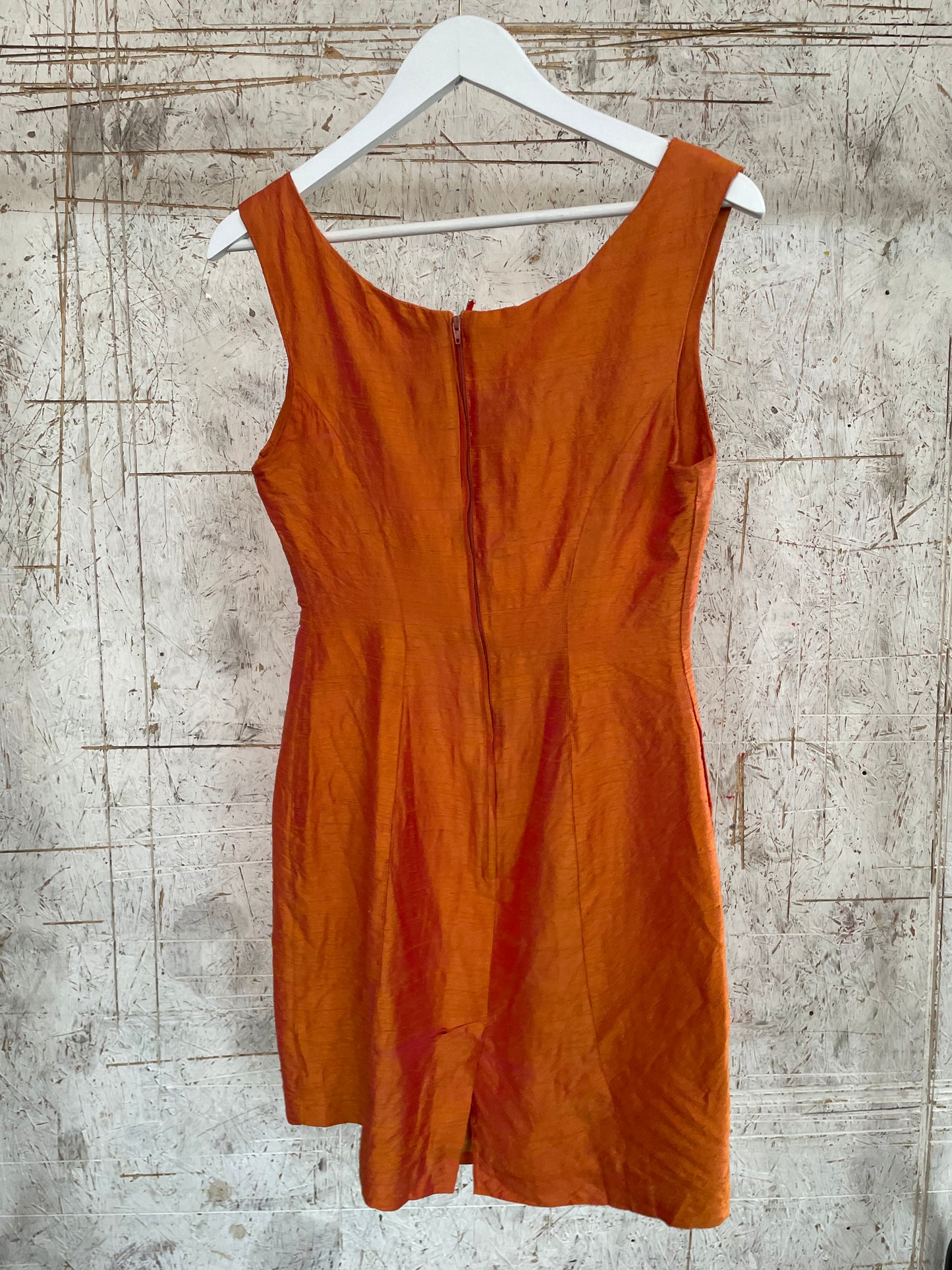 Orange Silk 60s Dress