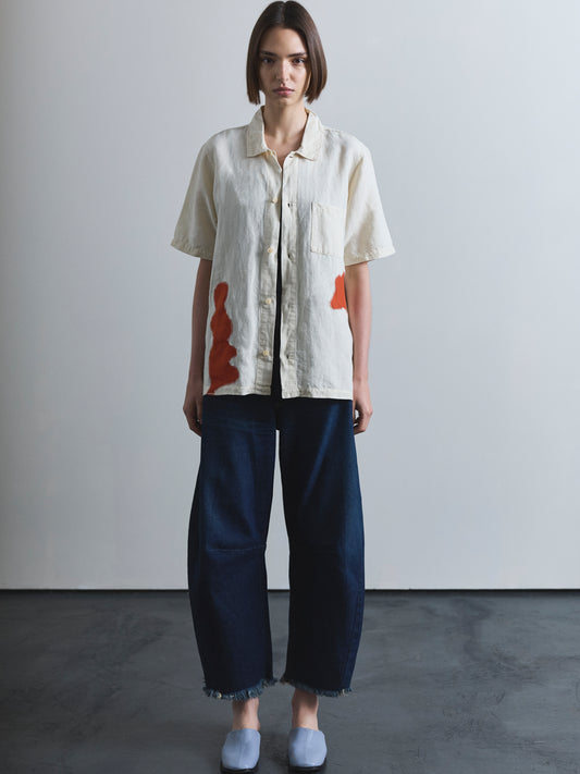 Linen Shirt with Appliqué