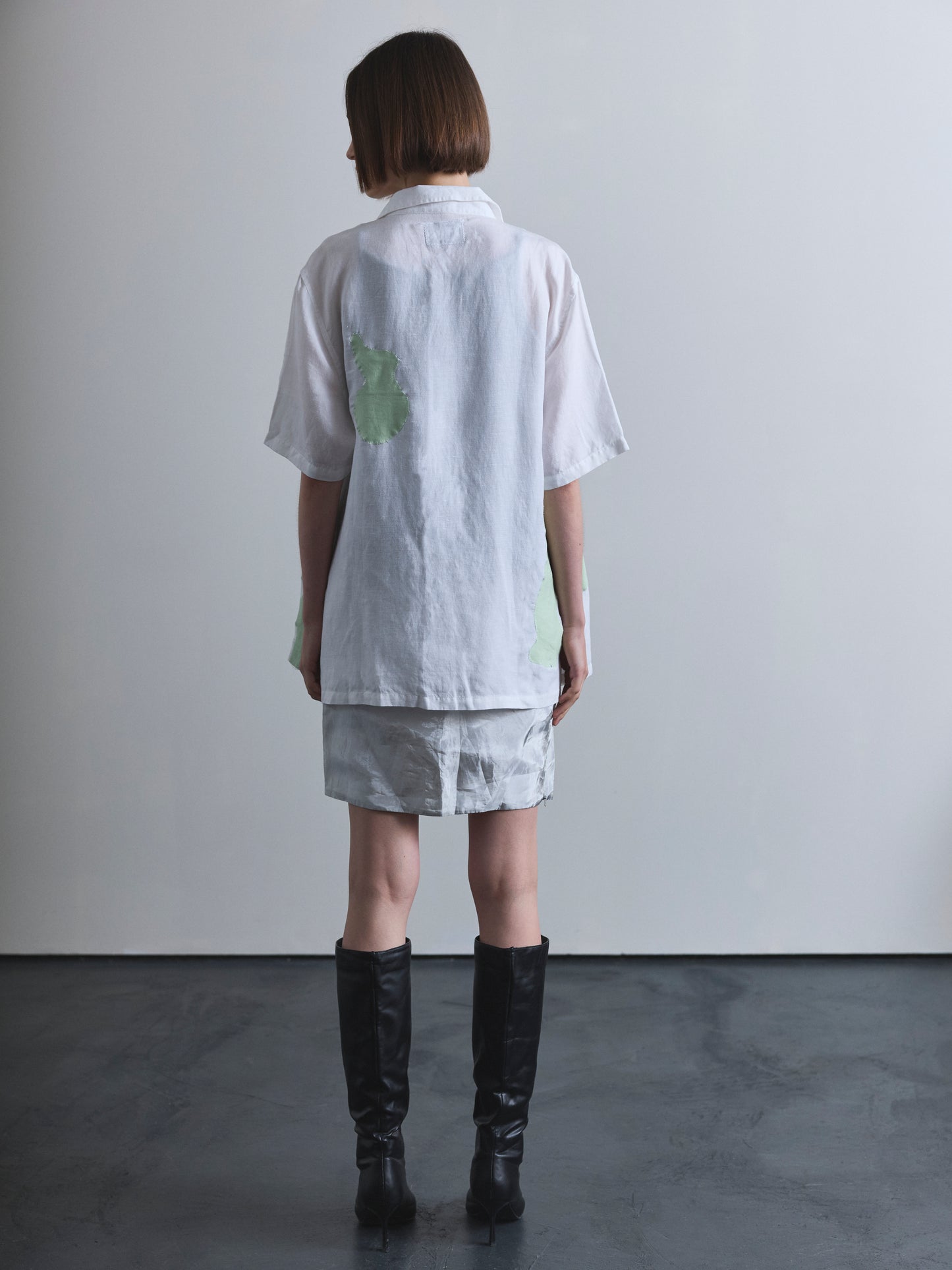 Classic Shirt with Appliqué in green