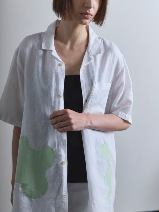 Classic Shirt with Appliqué in green