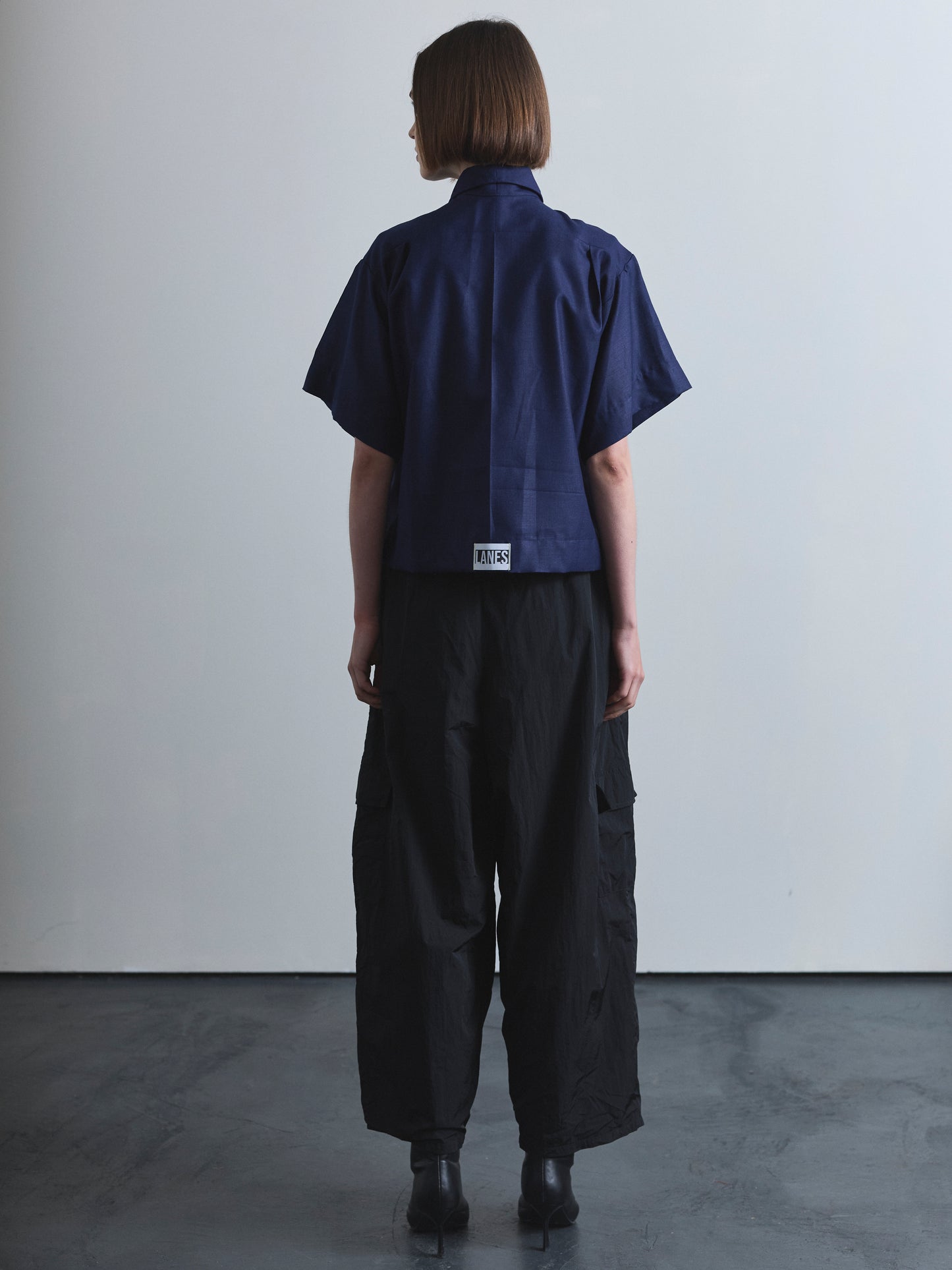 Handmade Navy Shirt with Embroidery