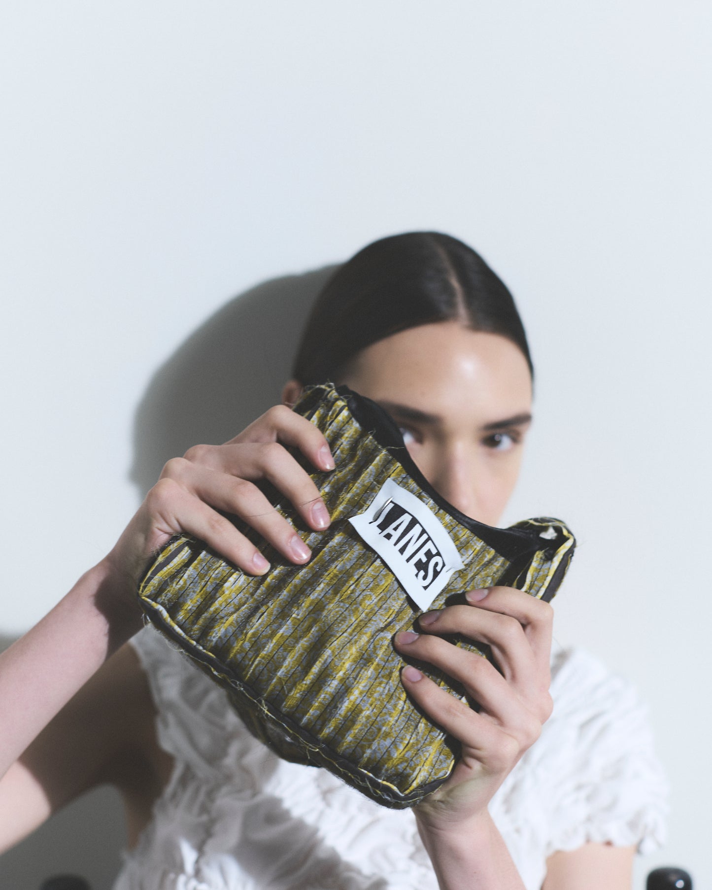 Lanes Pleat Fray Bag