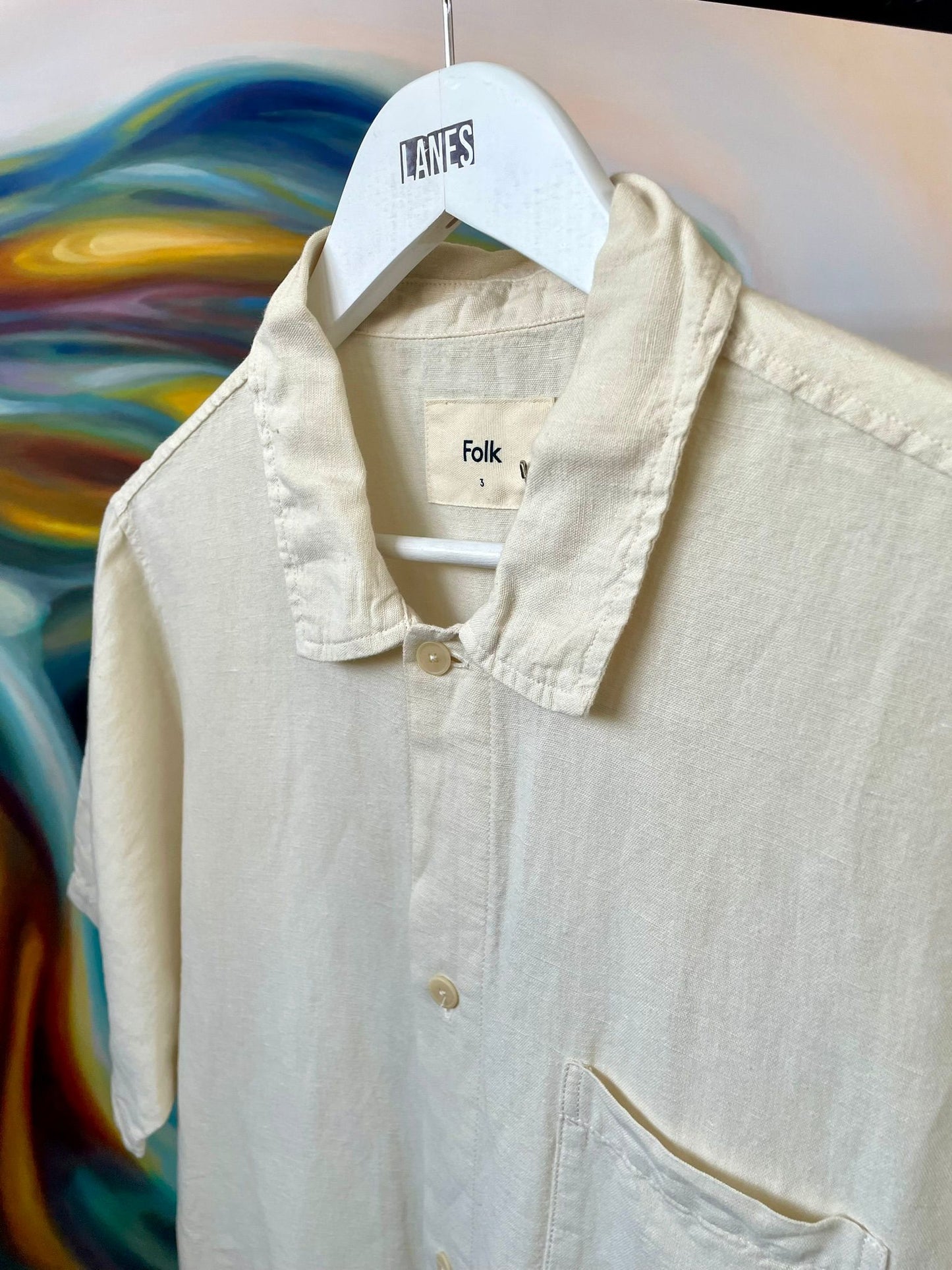 SS linen Shirt with Appliqué