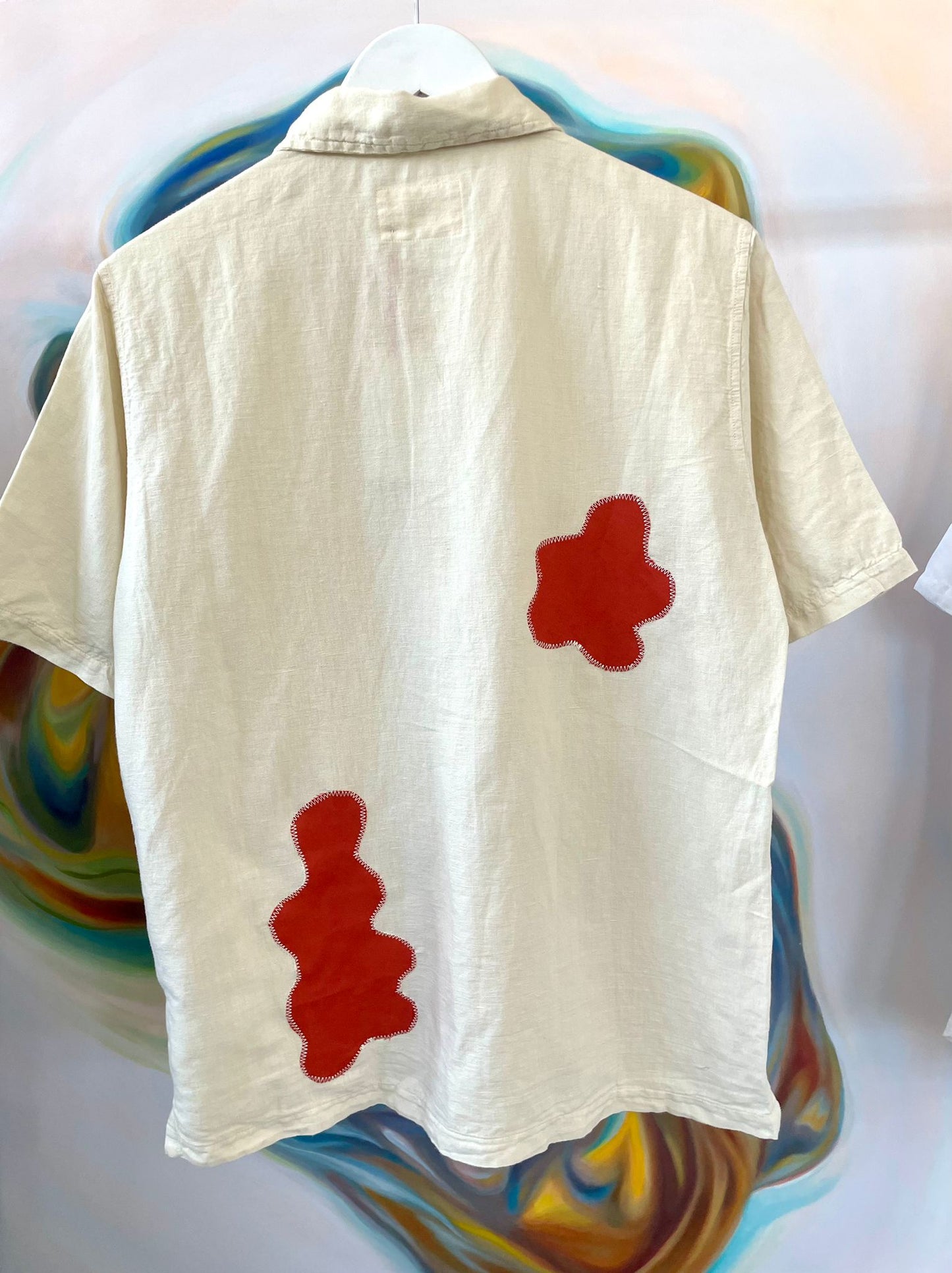 SS linen Shirt with Appliqué