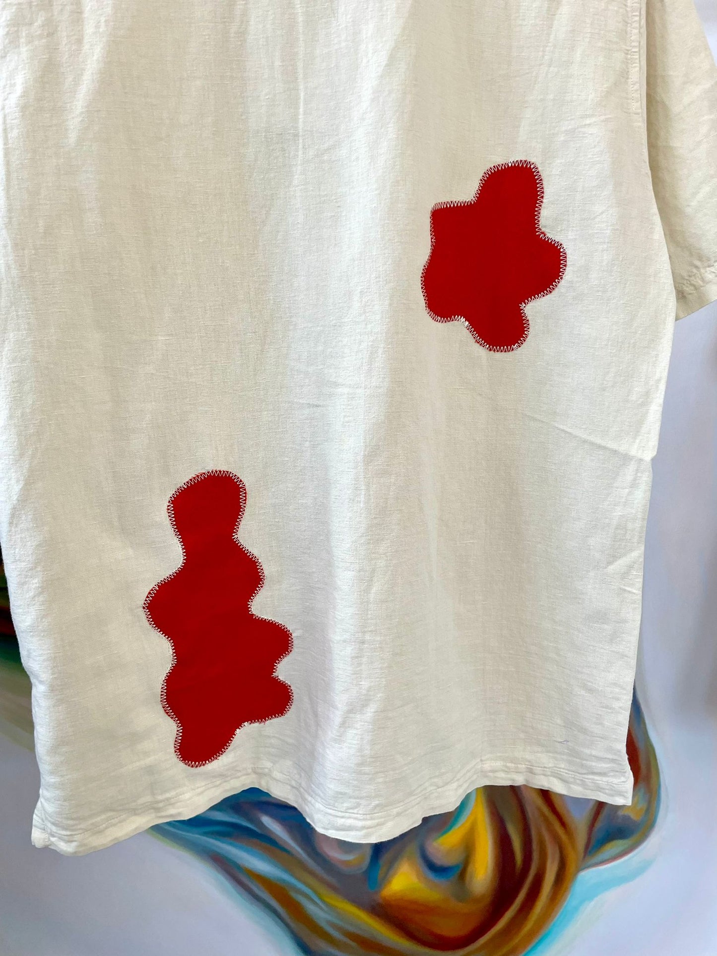 SS linen Shirt with Appliqué