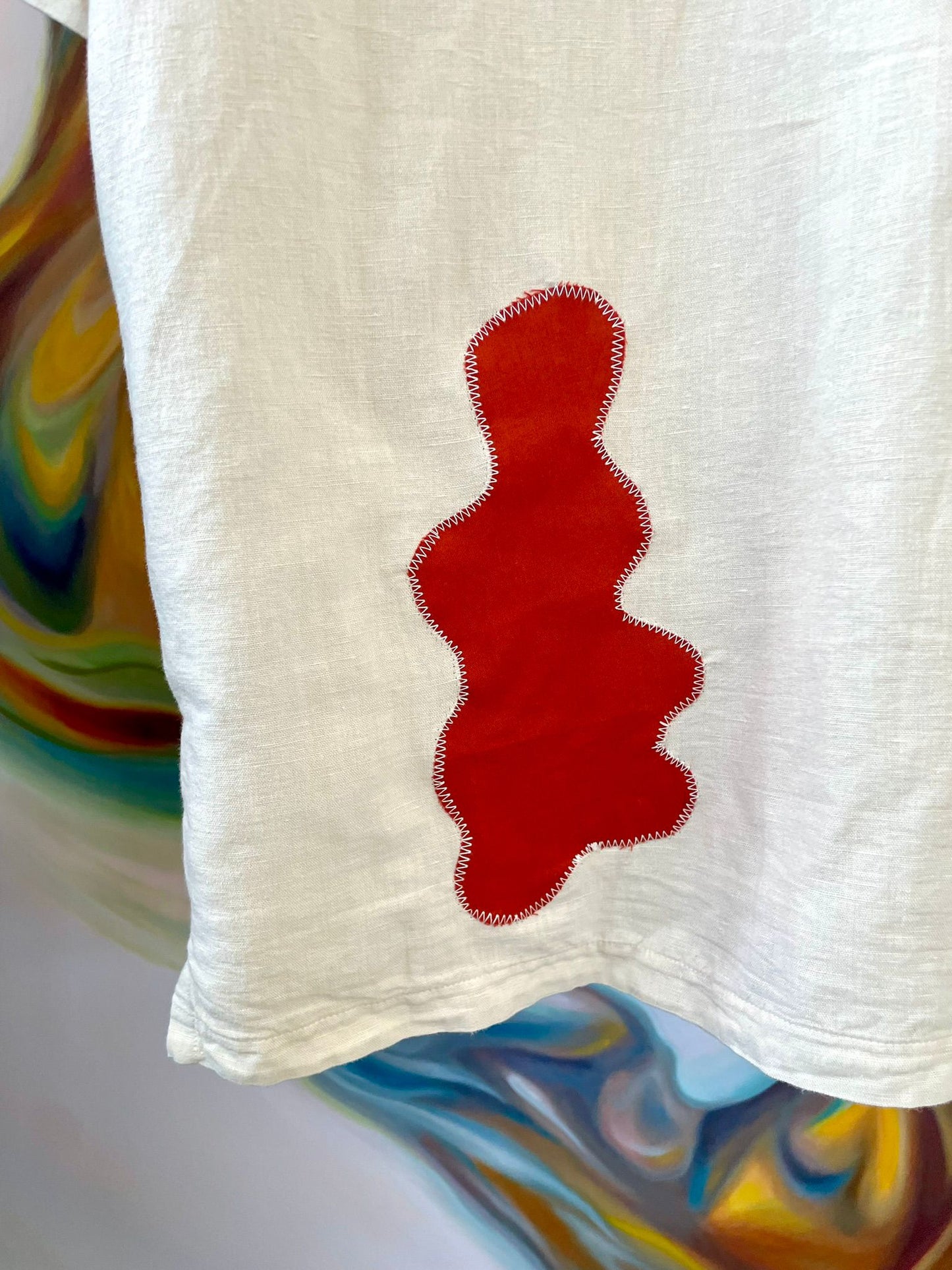 SS linen Shirt with Appliqué